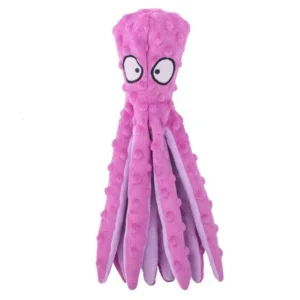 Pink octopus plush for Shiba