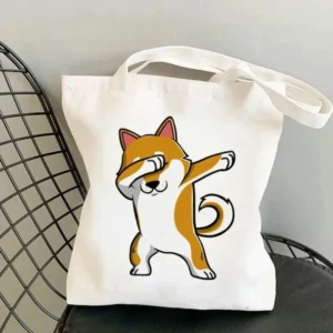 Shiba dab canvas bag